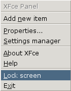 Shows move handle popup menu.