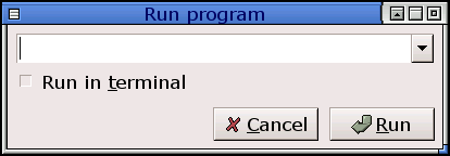 Shows the run dialog.
